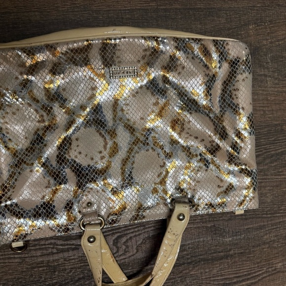 Pulcati vintage Needs ❤️leather Snake Print Tote Bag! Mostly Great condition - Picture 2 of 15